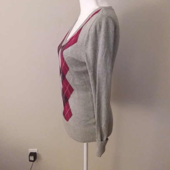 Merona Grey, Brown/Burgandy Argle Sweater - Picture 6 of 8